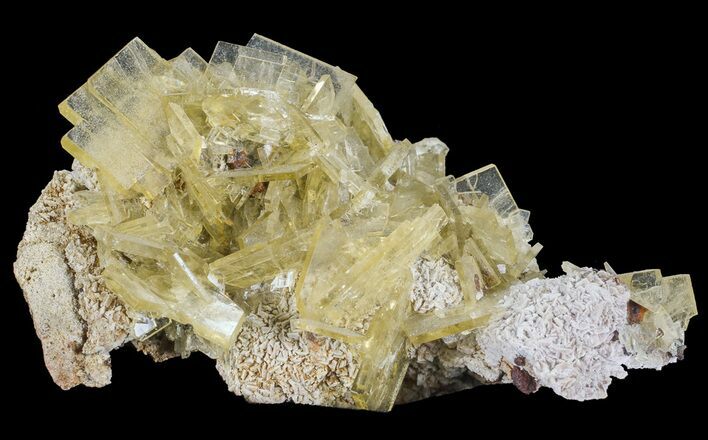 Yellow Barite Crystal Cluster - Peru #64138